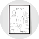 Personaliserede Line Art Plakater
