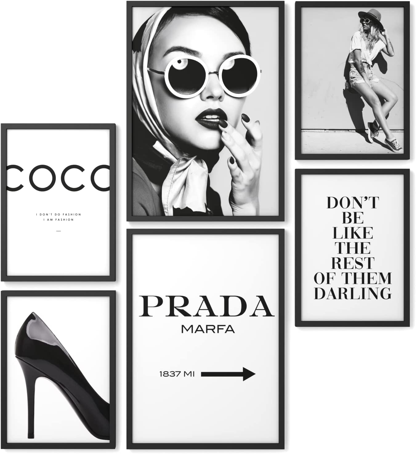 Namly Design Plakater - Prada / Coco / Sæt Med 6