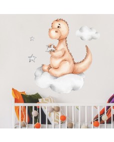Wallsticker - Baby dinosaur på skyen