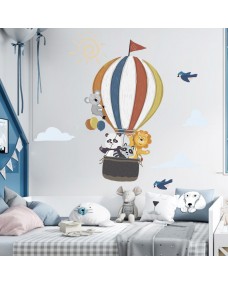 Wallstickers -  Luftballon med Panda