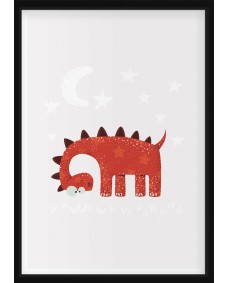 Plakat - Dino med stjerner