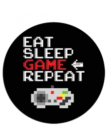 Wallsticker – Eat  Sleep Game Repeat / Joystick / Runde