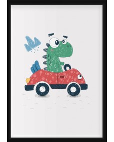 POSTER - Dino i bil