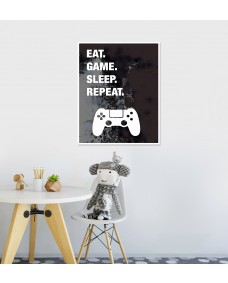 Plakat - Spil / EAT GAME SLEEP REPEAT