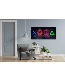 Plakat - Gamer Neon knap symbol