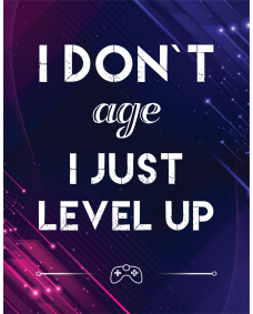 Plakat - Gamer-citater  /  I dont age I just level up