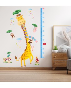 Wallsticker - Dansende giraf / højde mål