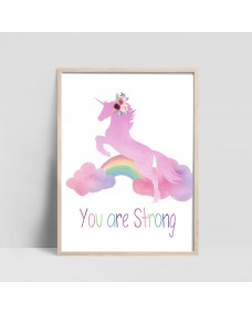 Plakat - Enhjørning / You are Strong