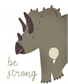 Plakat - Stegosaurus / Be Strong