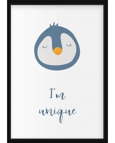 Plakat - Portræt af pingvin