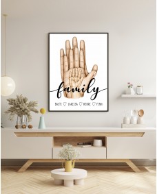 Plakat - Familiehænder / Personliggjort