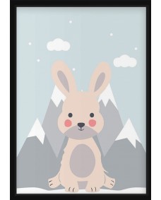 Plakat - Bjerg og Kanin