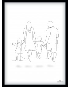 Plakat - Familie / To børn / Søn og Datter