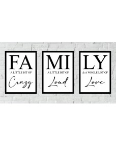 Plakater - FAMILY / Sæt med 3