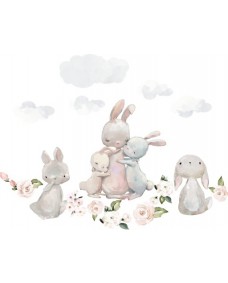 Wallsticker - Bunny familie