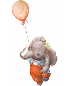 Wallsticker - Elefant med ballon