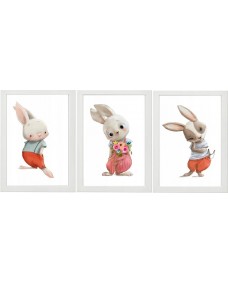 Plakater - Kaniner / Sæt med 3