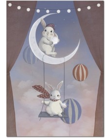 Plakat - Kaniner på månen
