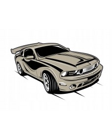 Wallsticker - Ford Mustang Sportsvogn