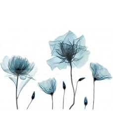 Wallsticker - Blå Blomst