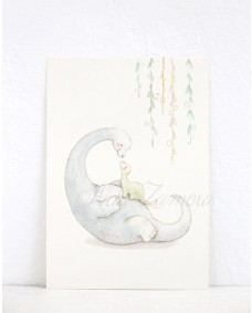 Plakat - Dinosaur / Mor og Barn
