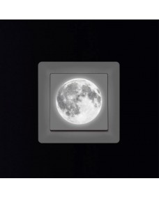 Wallsticker - Lys mærkat / Mini Måne / Lys i mørket