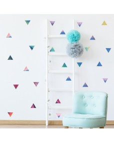 Wallsticker - Farverige trekanter