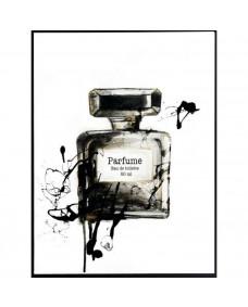 Plakat - B&W parfumeflaske / fladpakket