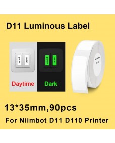 NIIMBOT termiske etiketter klistermærker / 13 x 35 mm / 90 stk / Lys i mørket
