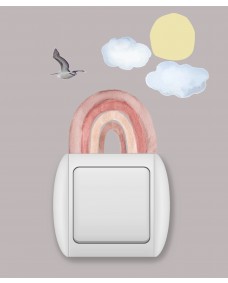 Switch sticker -  Akvarel Regnbue