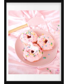 Plakat - Lyserøde donuts