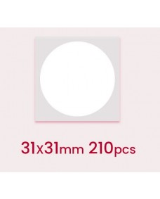 NIIMBOT Label Klistermærker B Series 31mm / 210 stk / Hvid / Rund