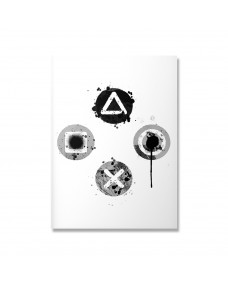 Plakat - Spil symboler / Sort og hvid