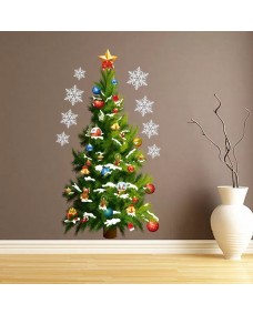 Wallsticker - Juletræ og Snefnug