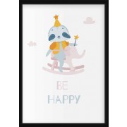 Plakat - Dovendyr , Be happy