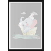 Plakat - Elefant og venner / fiskeri