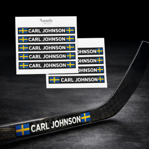 Navnemærker Hockeyklistermærker 6 stk 206x22 mm