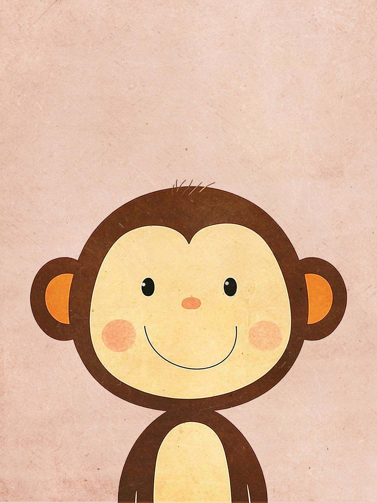 Plakat - Smilende Abe