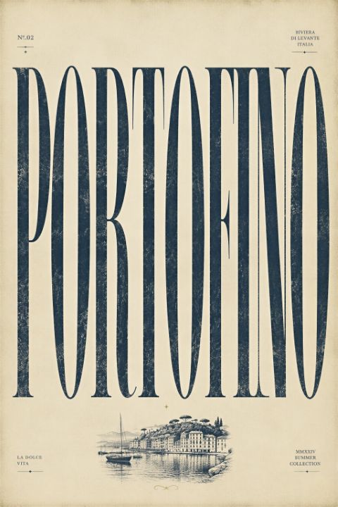 Plakat - Portofino Illustration