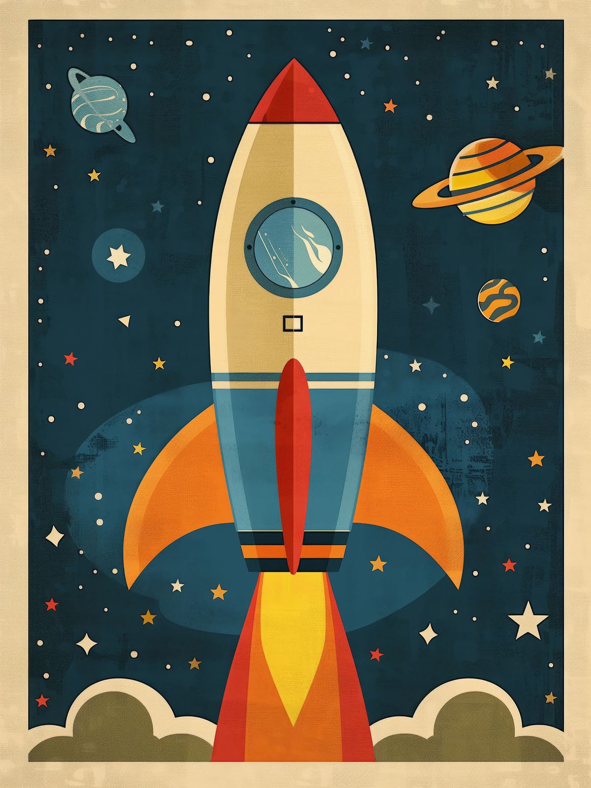 Plakat - Retro Raketten