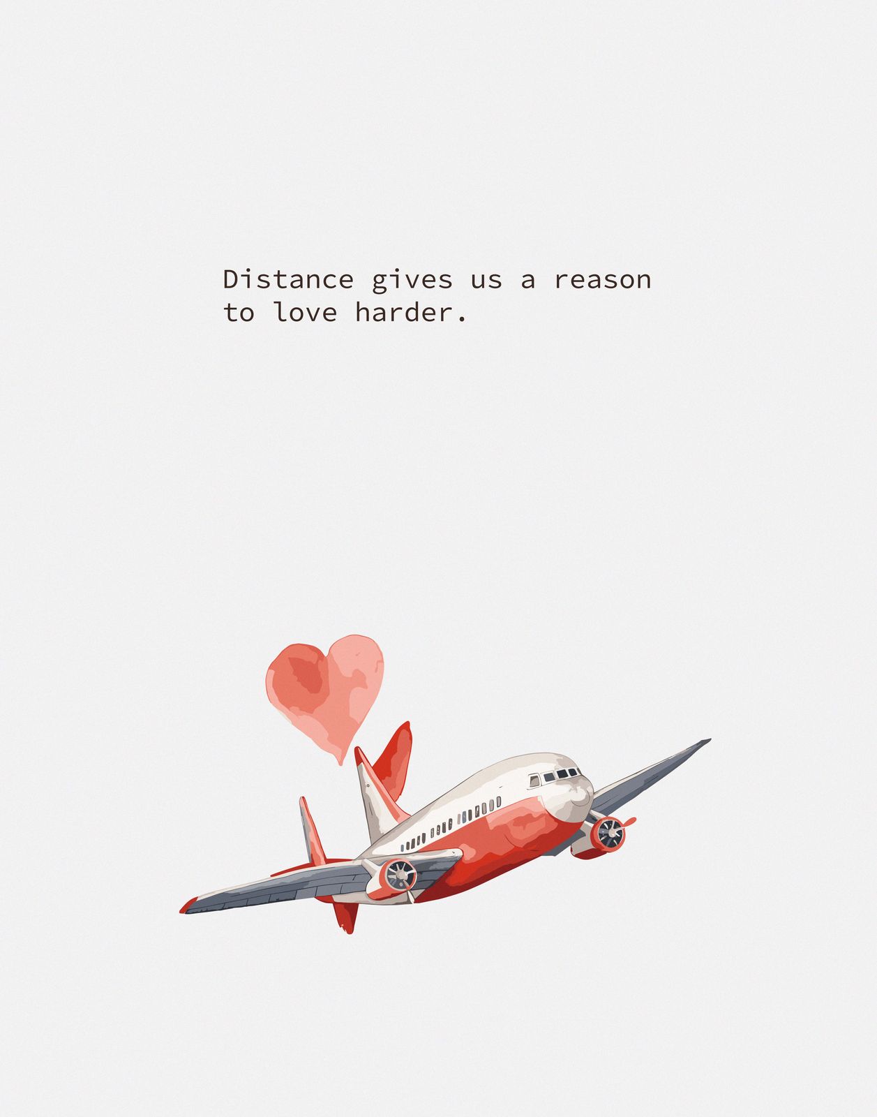Plakat - Distance Love Fly