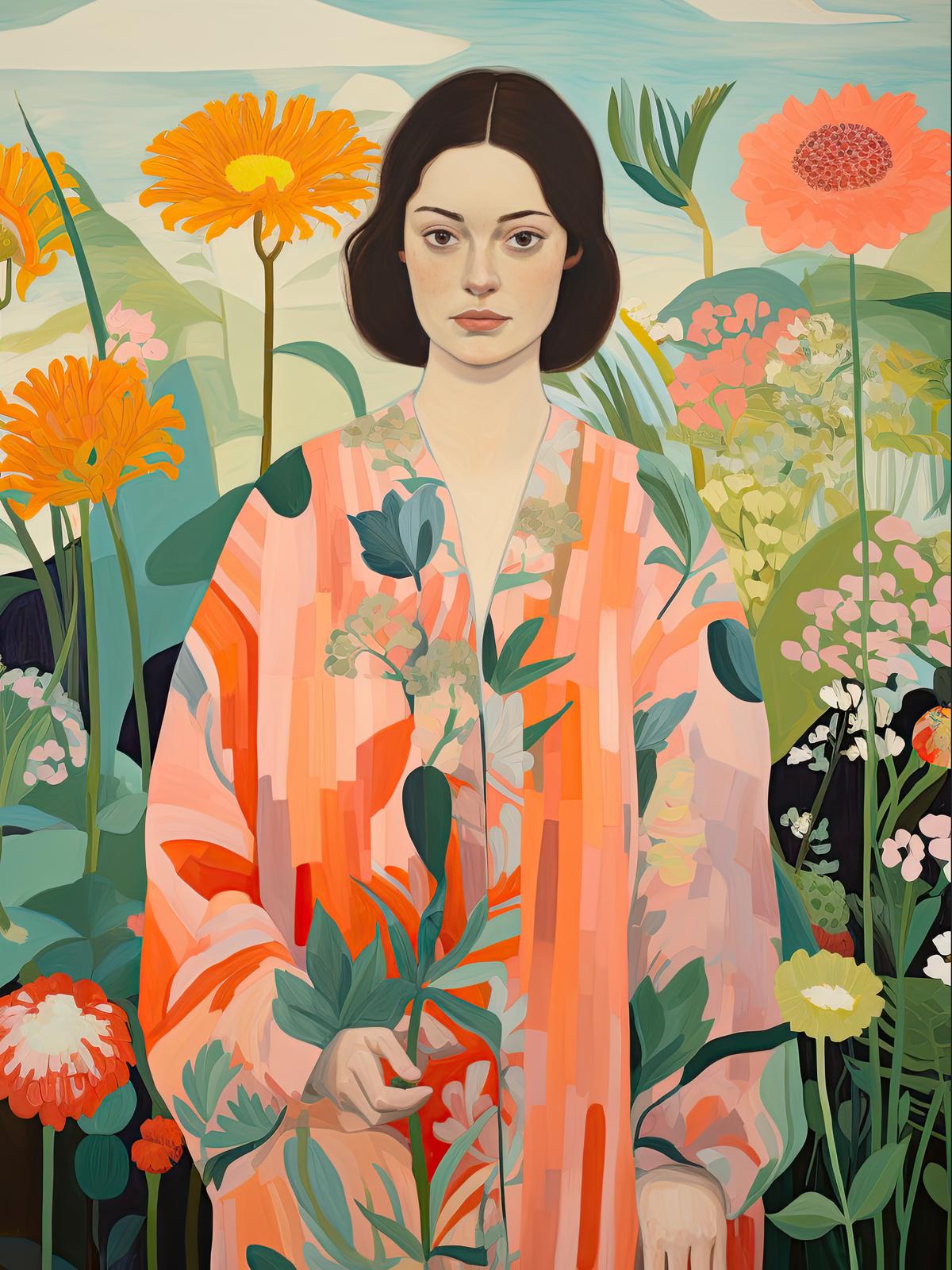 Plakat - Blomsterportræt
