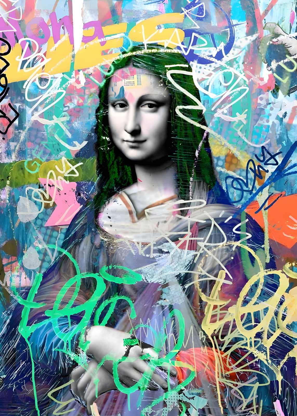 Plakat - Graffiti Mona Lisa