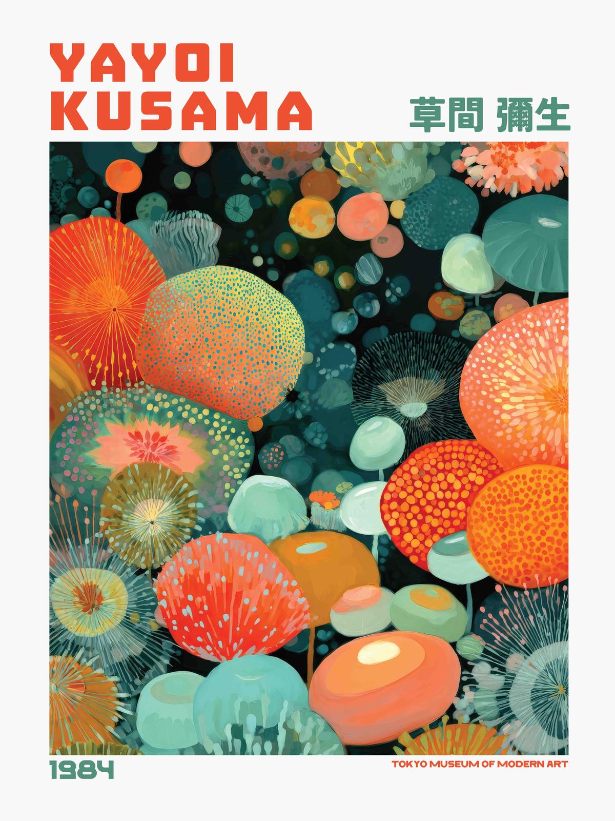 Plakat - Yayoi Kusama Kunstværker / Sæt af 2