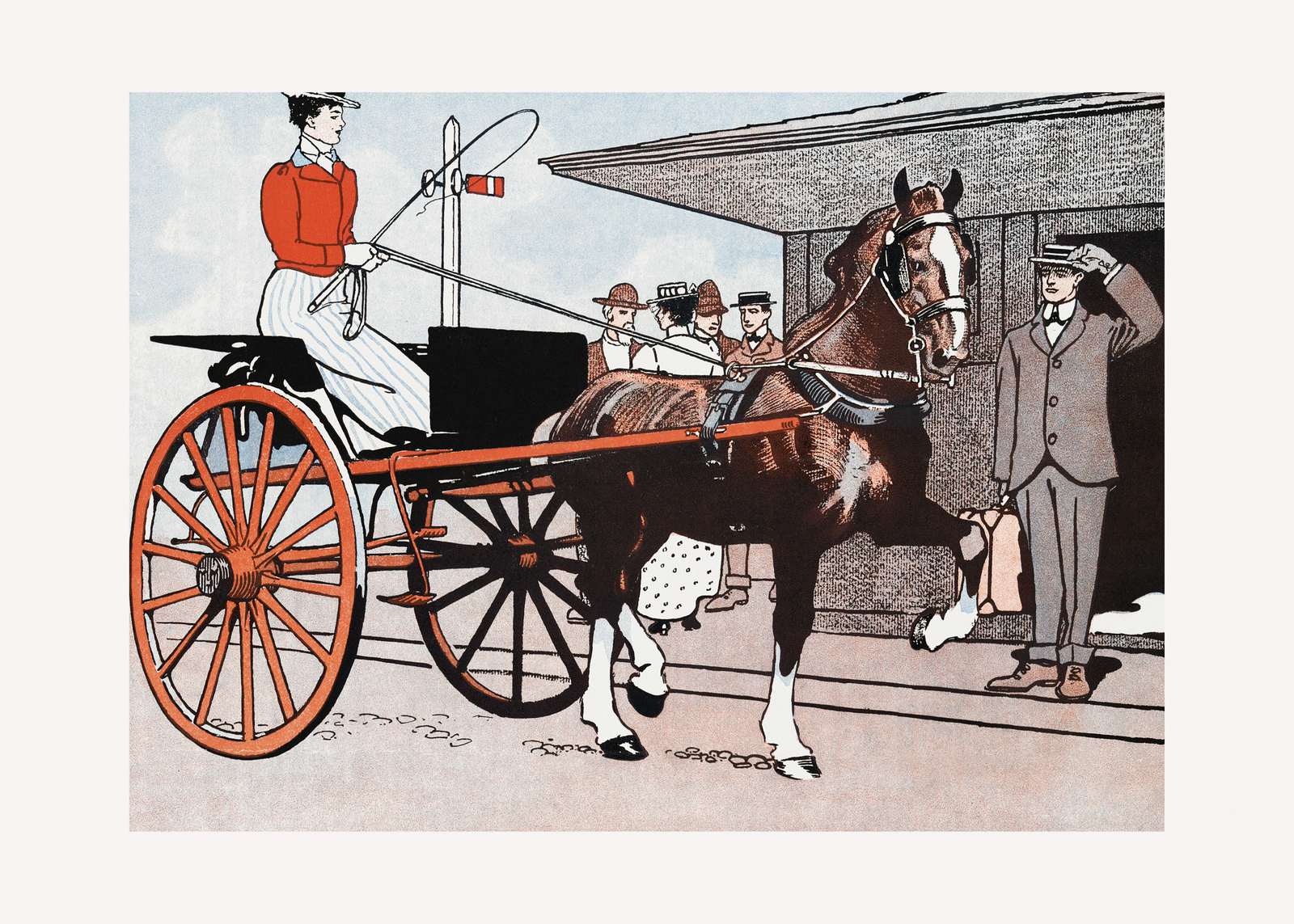 Plakat - Vogn og Hest
