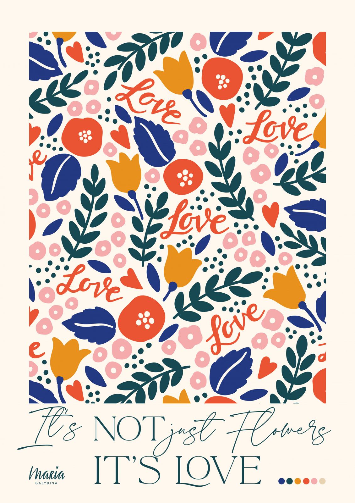 Plakat - Blomsterkærlighed Design