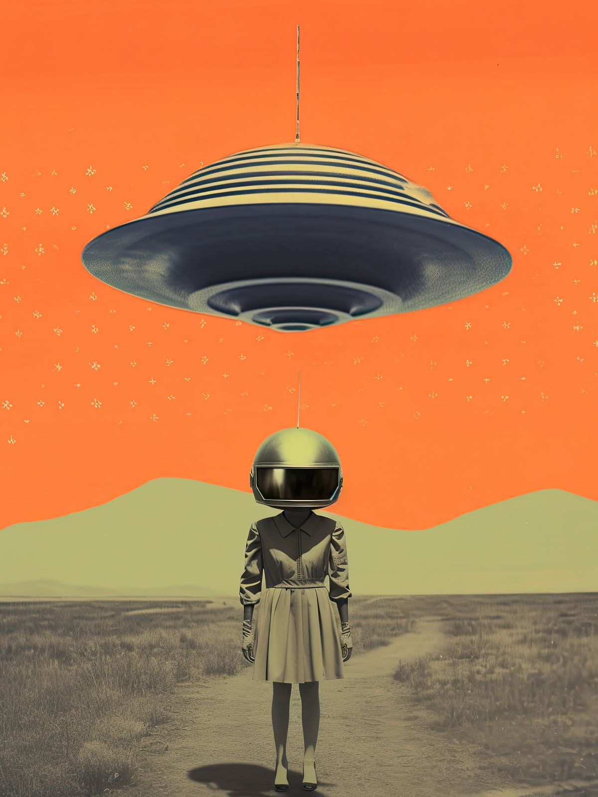 Plakat - Futuristisk UFO Møde