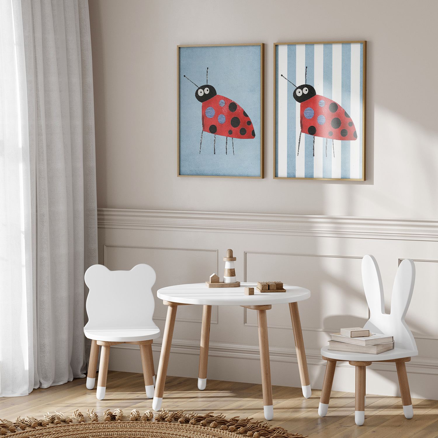 Plakat - Mariehøne Illustration / Sæt af 2