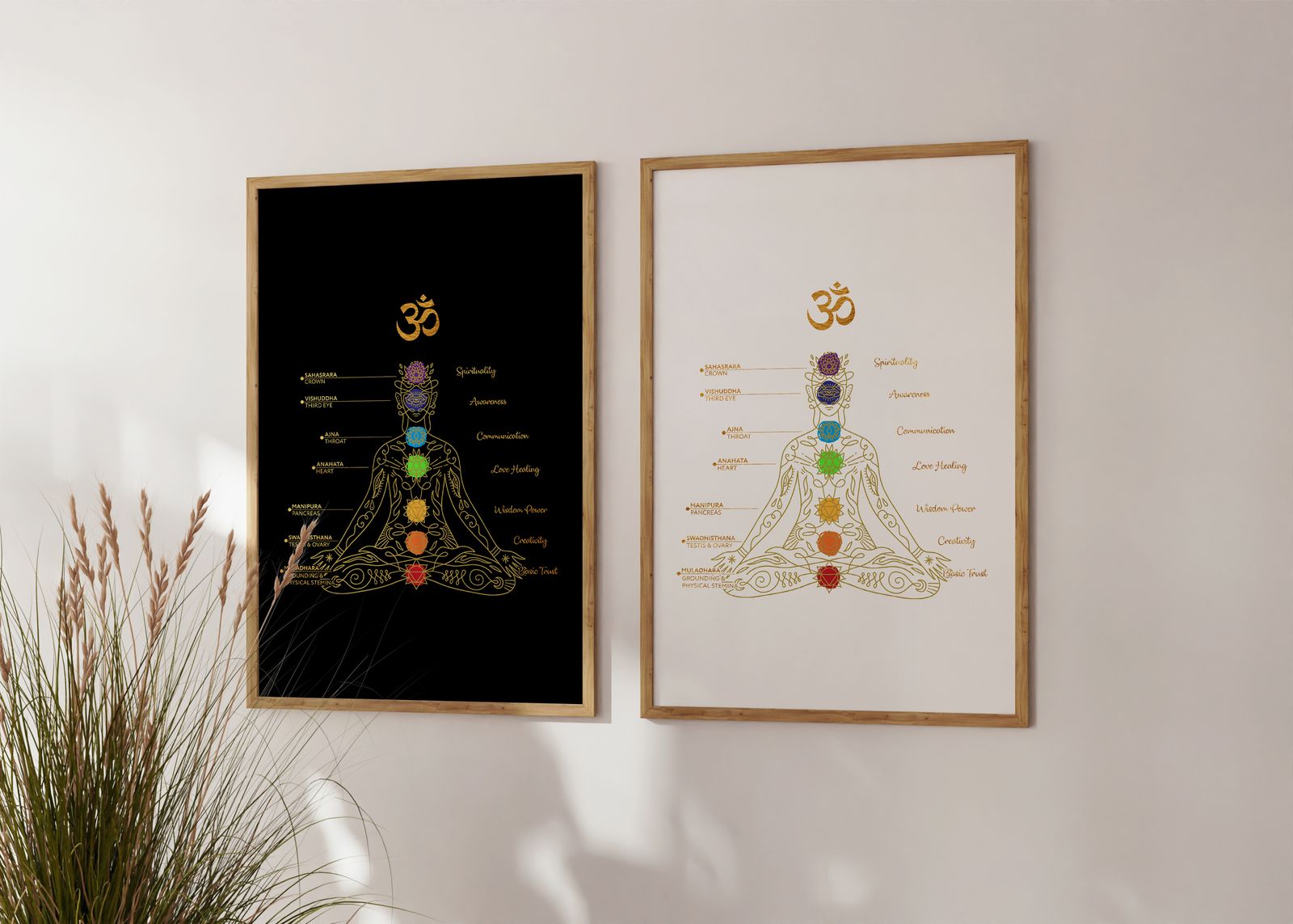 Plakat - Chakra Meditation / Sæt af 2
