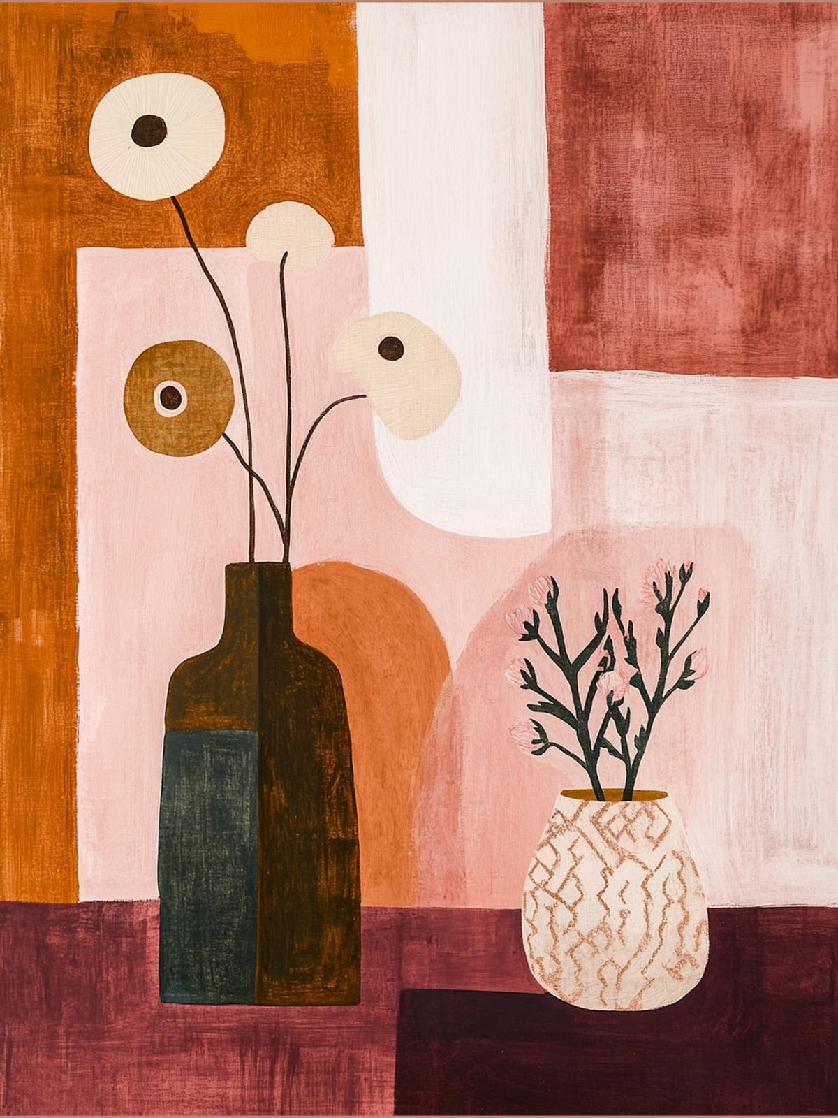 Poster - Abstrakt Blomsterdesign